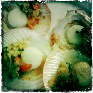First course - scallops